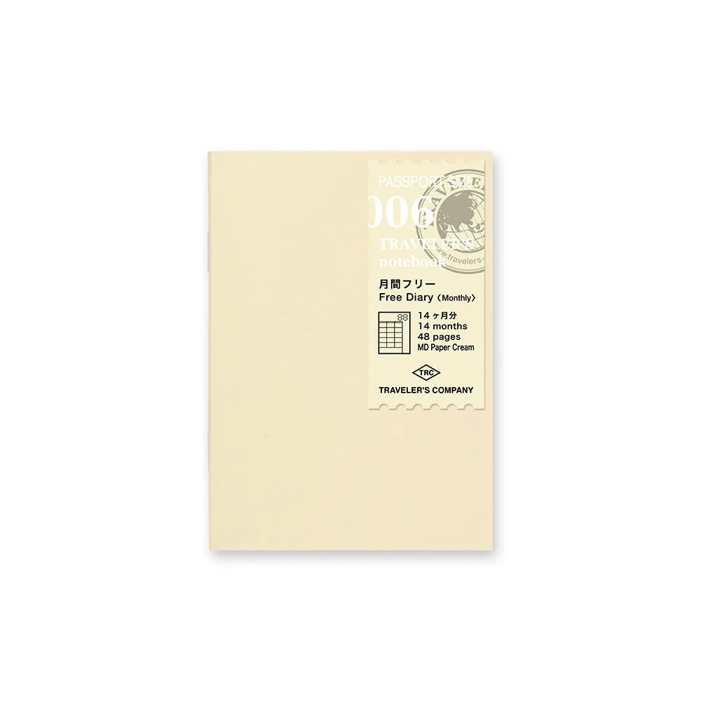 Passport Size - 006 Free Diary Monthly