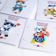 Cute Cat Character Patch - Fish