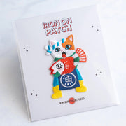 Cute Cat Character Patch - Fish