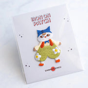 Cute Cat Character Patch - Green Pants