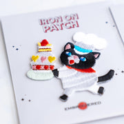 Cute Cat Character Patch - Cake