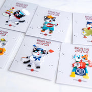 Cute Cat Character Patch - Cake