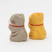 Ceramic Washi Cat Praying Figurine