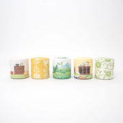 Washi Tea Canister | Clematis White/Green