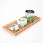 Washi Tea Canister | Clematis White/Green