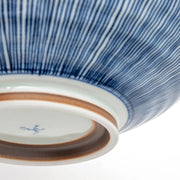 Handmade Indigo Tokusa Shallow Bowl