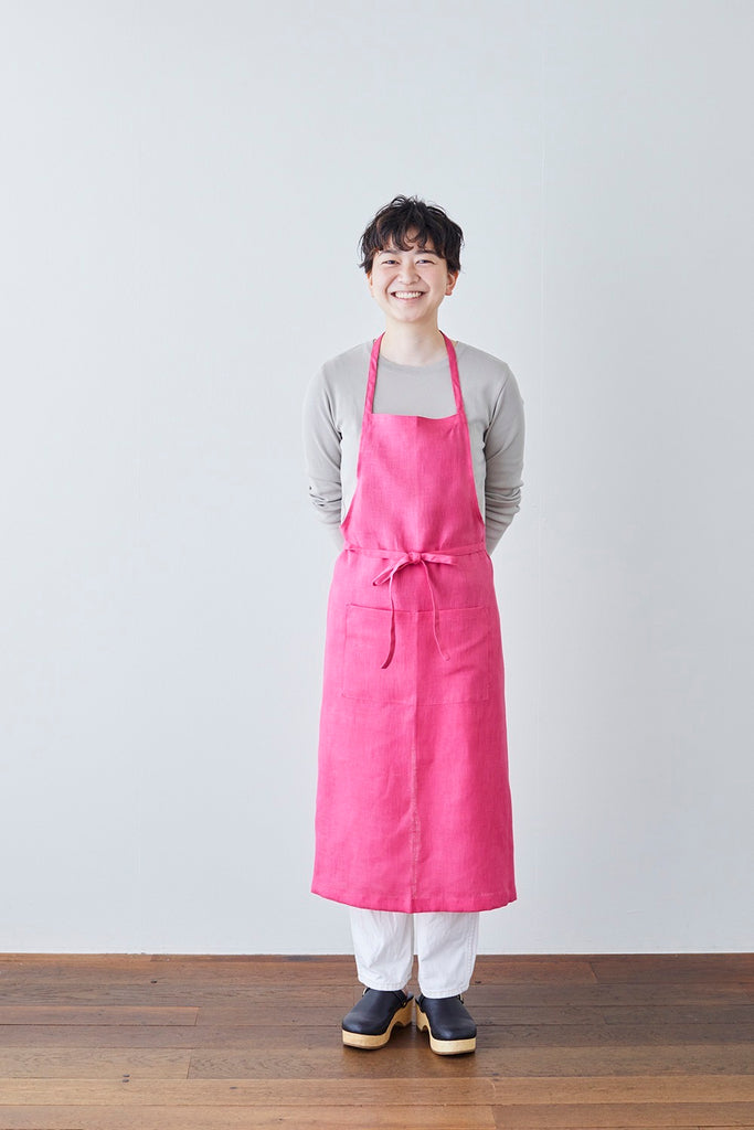 Linen Full Apron | Rose Peche