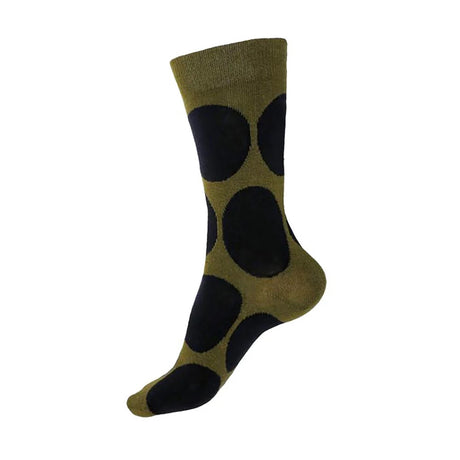 Dotty Socks | Olive + Navy