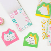 Retro Memo Pad - Pink Cat