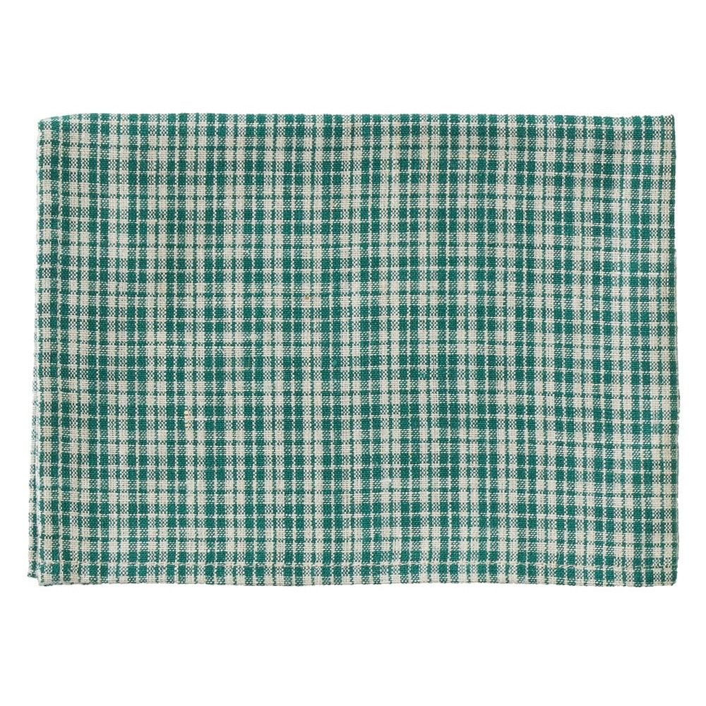 Green & White Plaid (Jessie) | Linen Kitchen Cloth