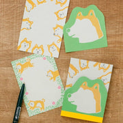 Retro Memo Pad - Green Shiba-inu