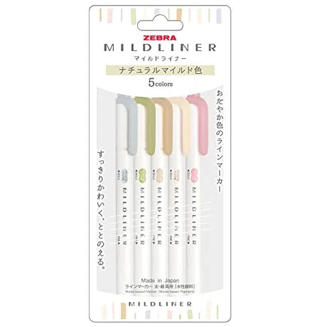Mildliner Set 5 Colors | Natural