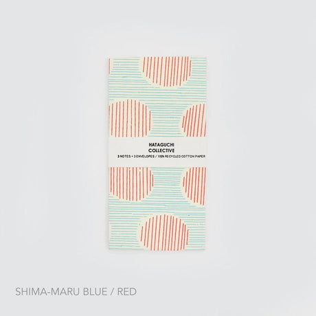 Large Envelope with Notecard Set | Shima-Maru Blue/Red