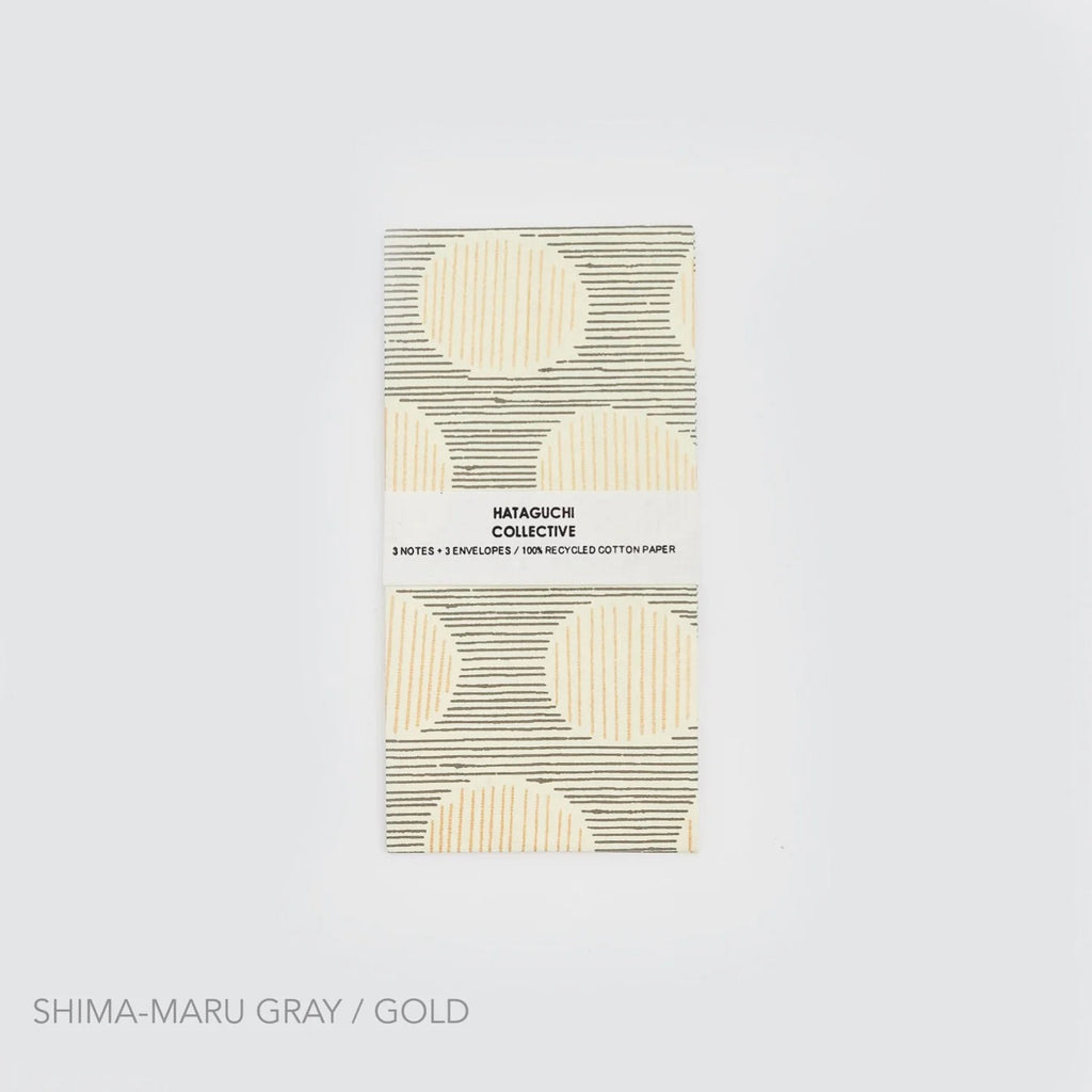 Large Envelope with Notecard Set | Shima-Maru Grey/Gold