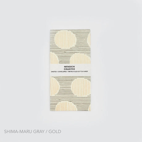 Large Envelope with Notecard Set | Shima-Maru Grey/Gold