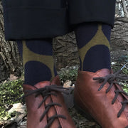 Dotty Socks | Olive + Navy