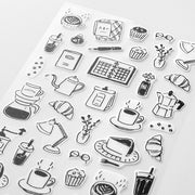 Monochrome Cafe Stickers