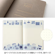 Midori B6 Yuru Log Notebook - Blue Nordic