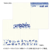Midori B6 Yuru Log Notebook - Blue Nordic
