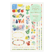 Midori Yuru Log Stickers - Textile