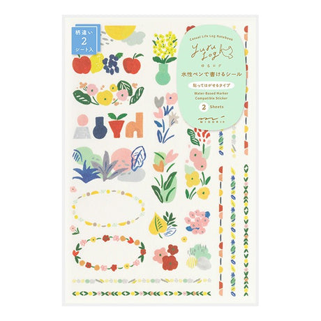 Midori Yuru Log Stickers - Textile