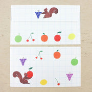 Nishi Shuku Squirrel w/ Fruits Letter Set