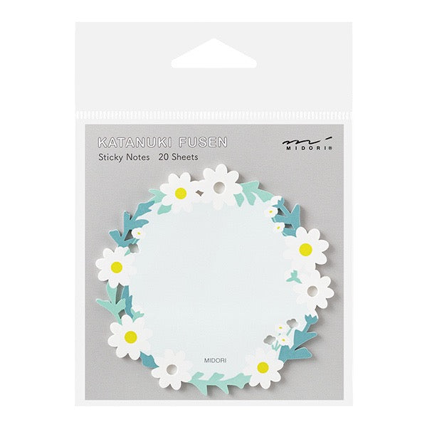 Die-Cut Sticky Note | White Wreath