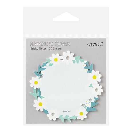 Die-Cut Sticky Note | White Wreath