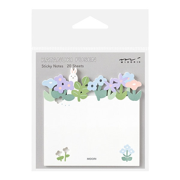 Die-Cut Sticky Note | Rabbit Flower Garden