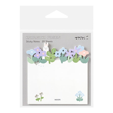Die-Cut Sticky Note | Rabbit Flower Garden
