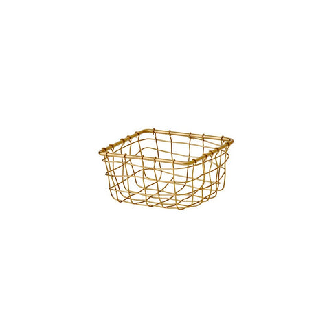 Iron/Gold Wire Basket Square S