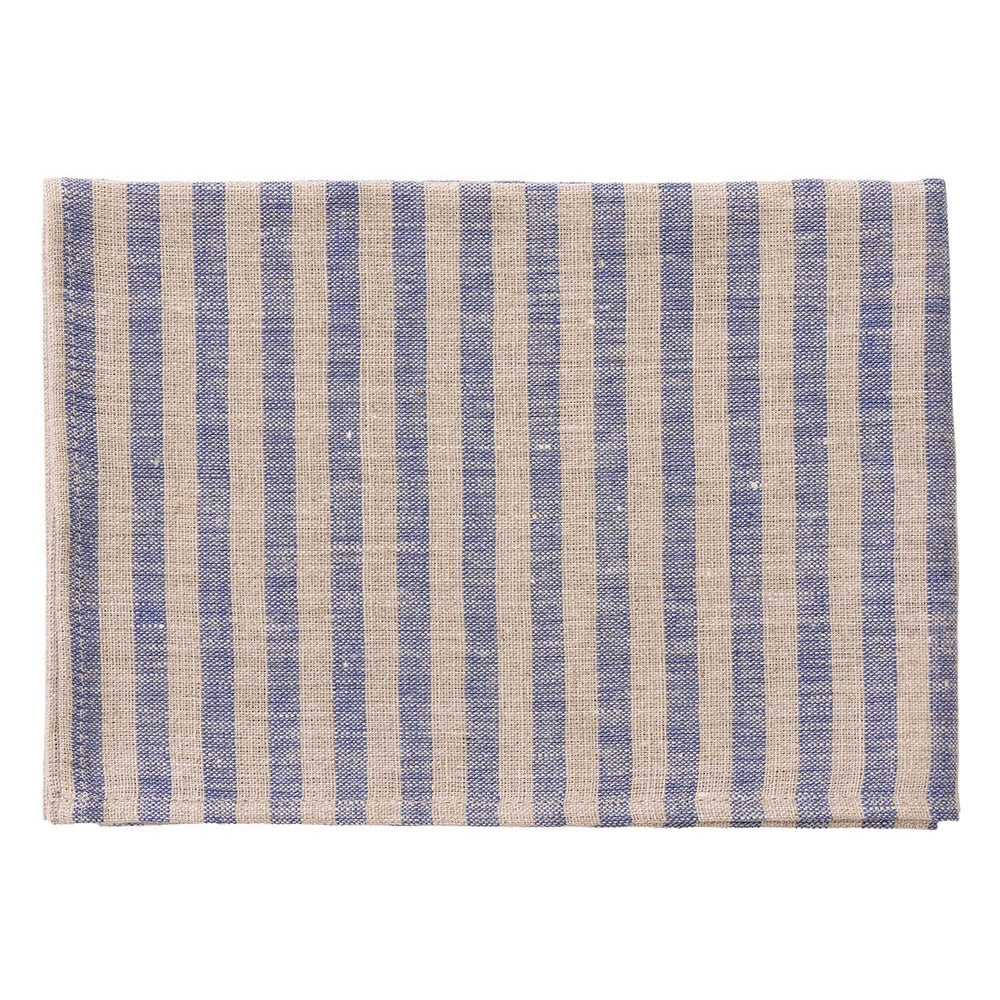 Blue & Oatmeal Stripe (Jack) | Linen Kitchen Cloth