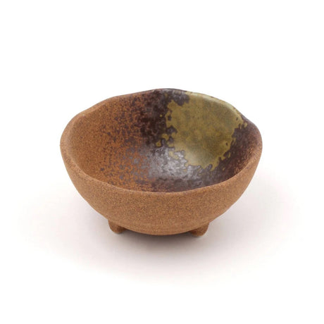 Mino Ware 3 Footed Mini Bowl - Brown