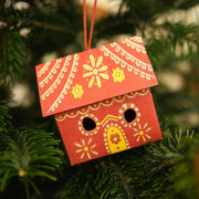 Gingerbread House Screen-Printed Ornament
