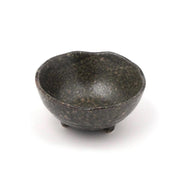 Mino Ware 3 Footed Mini Bowl - Black