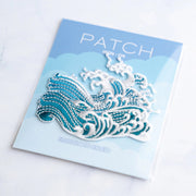 Ocean Wave, Sea Wave Patch - Iron On Patch