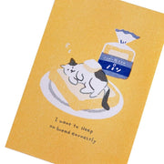 Furukawa Paper Retro Postcard - Bread Cat