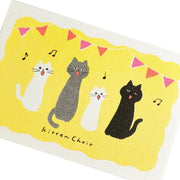 Furukawa Paper Retro Postcard - Cat Choir