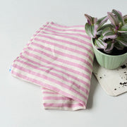 Pink & Beige Stripe | Linen Kitchen Cloth