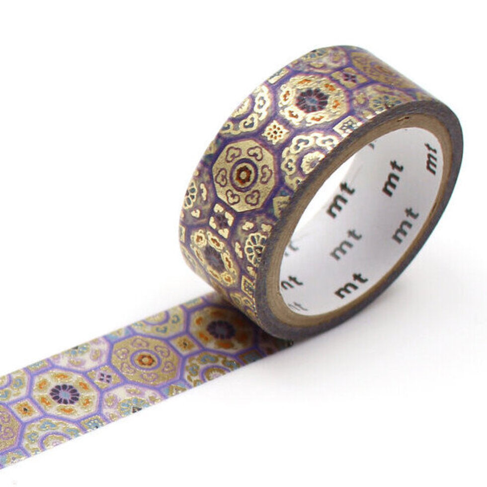 Sou Sou Foil Stamped Washi Tape| Lavender & Gold