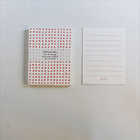 Mitsou Letterpress Card - Polka Dot/Red