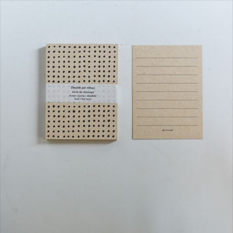 Mitsou Letterpress Card - Polka Dot/Black