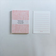 Mitsou Letterpress Card - Lattice/Red