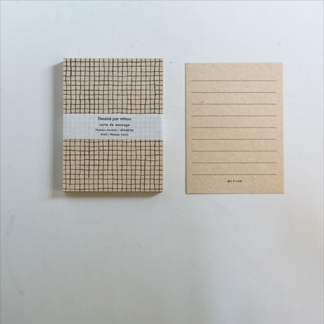 Mitsou Letterpress Card - Lattice/Black