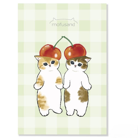 Mofusand Cats Postcard - Cherry Hat