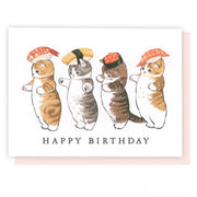 Mofusand Cats Mini Card - Sushi Hats