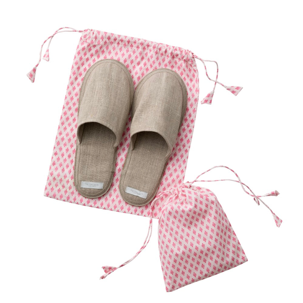 Mii Thaaii Drawstring Bag Set - Tree Pink