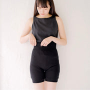 Memeri Silk Cotton Seamless Pants | Black