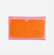 Scallop Wallet | Carnation + Orange