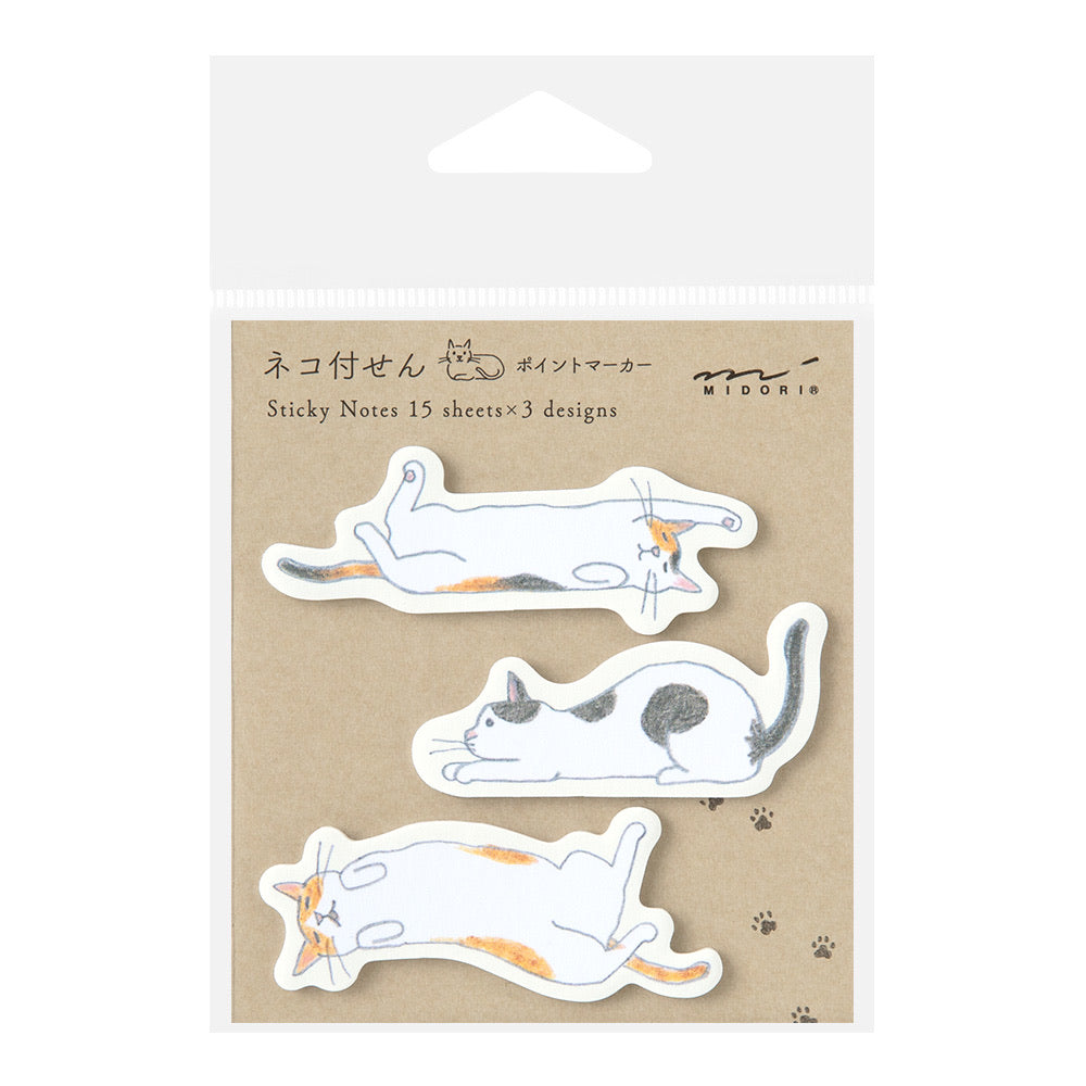 Sticky Notes Page Markers | Cat Stretching